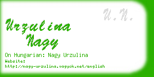 urzulina nagy business card